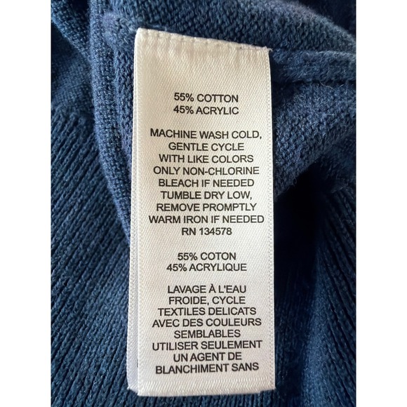 Vineyard Vines Logo Knit Crewneck Sweater Size Small, Blue - Picture 8 of 11